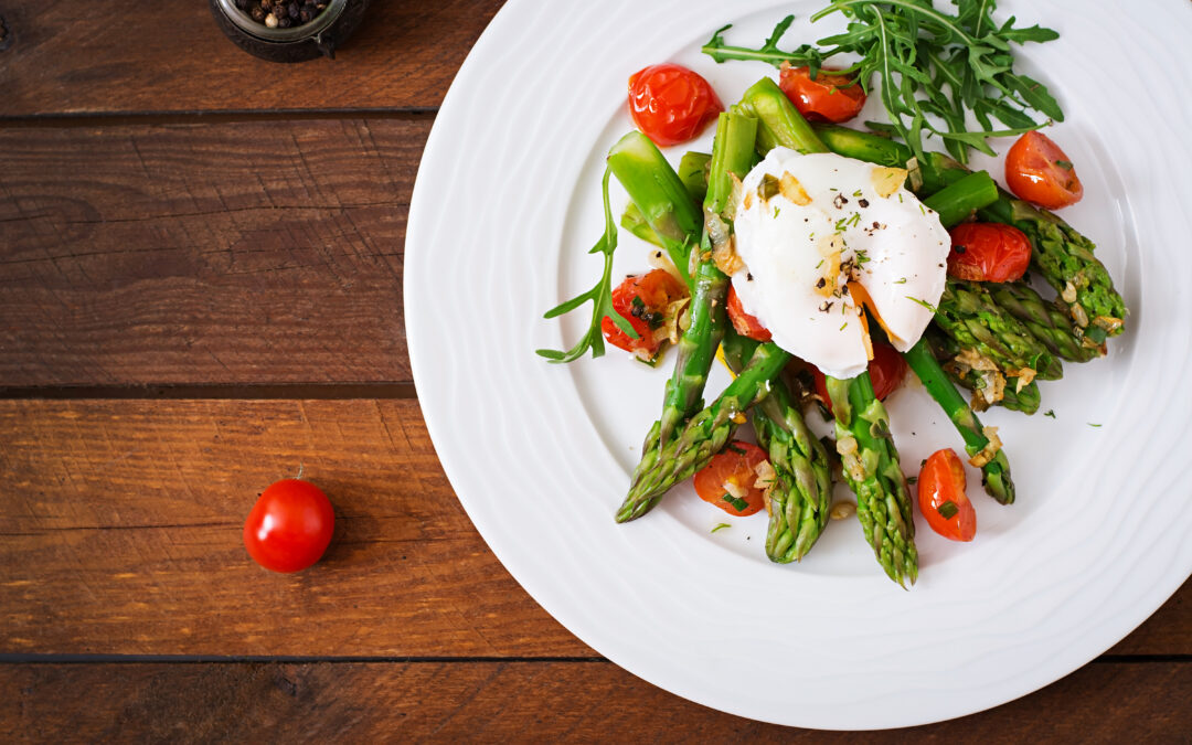 Grilled Asparagus & Heirloom Tomato Salad with Burrata