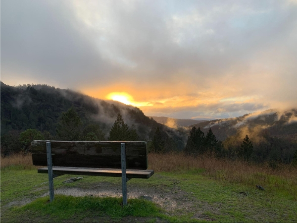 Sugarloaf Ridge. Picnic Bench. Views. Sonoma Valley.